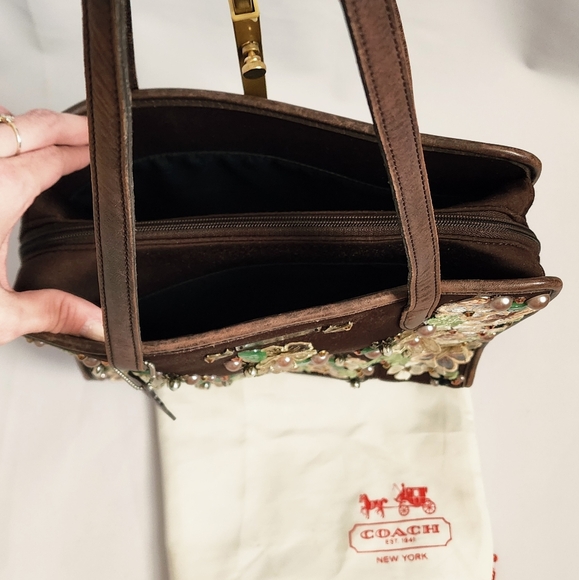 Handmade Coach Pearl Chaos Neoprene Purse - Antique Flowers - Picture 10 of 17